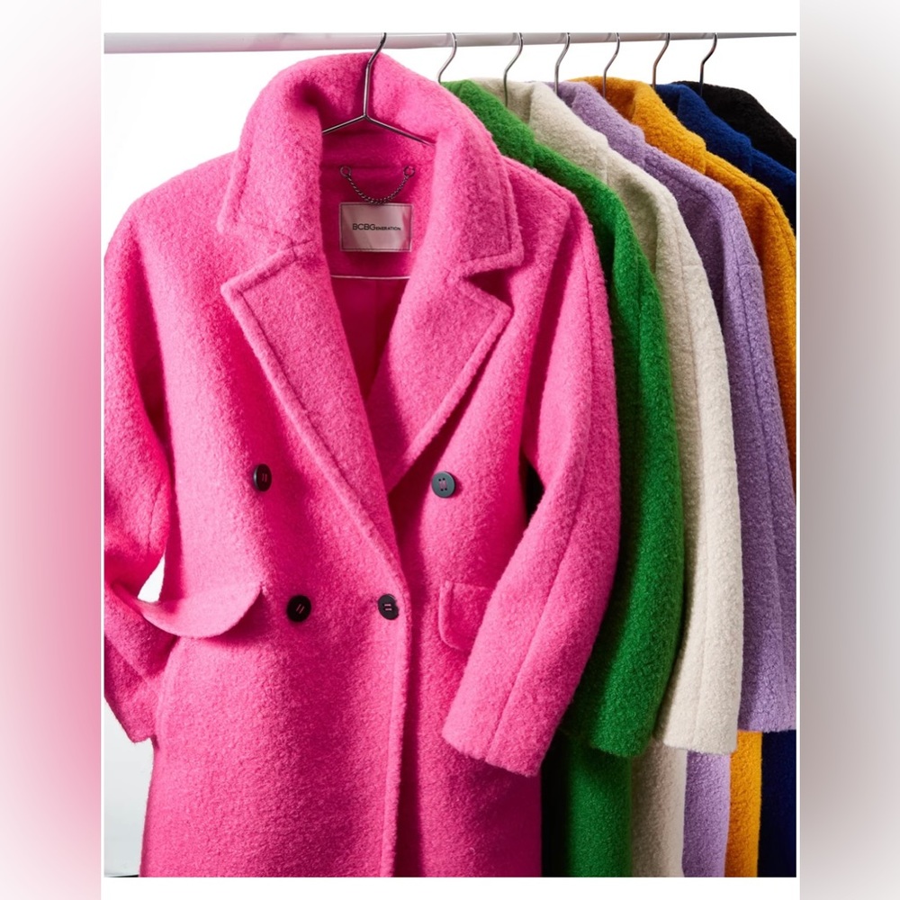 Bcbgeneration Double-Breasted Boucl Walker Coat - image 3